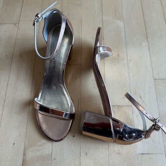 NWOT Stuart Weitzman Simply Rose Gold  sandal, 7.5 CB2502 - Picture 2 of 7